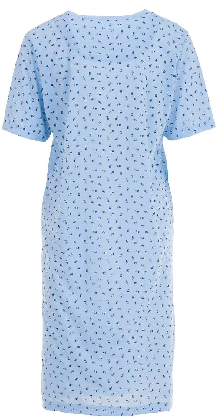 Nightgown short sleeves - embroidery flower