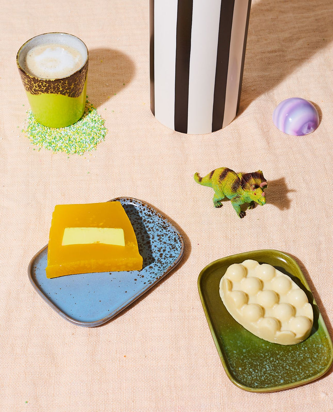 70s Ceramics Tablett-Set Atlas – 2 kleine Keramik-Tabletts