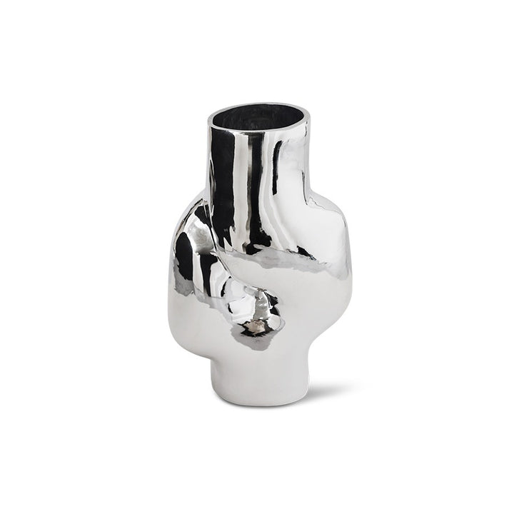Gleam Glasvase Hoch Chrom – Design-Vase 32,5 cm, 3,5 L