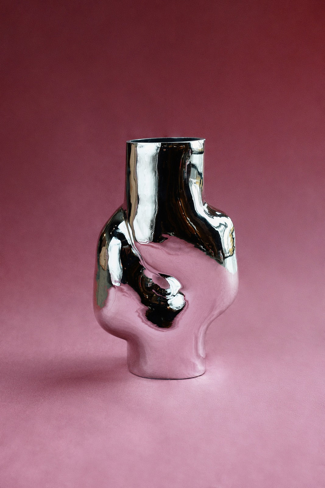 Gleam Glasvase Hoch Chrom – Design-Vase 32,5 cm, 3,5 L