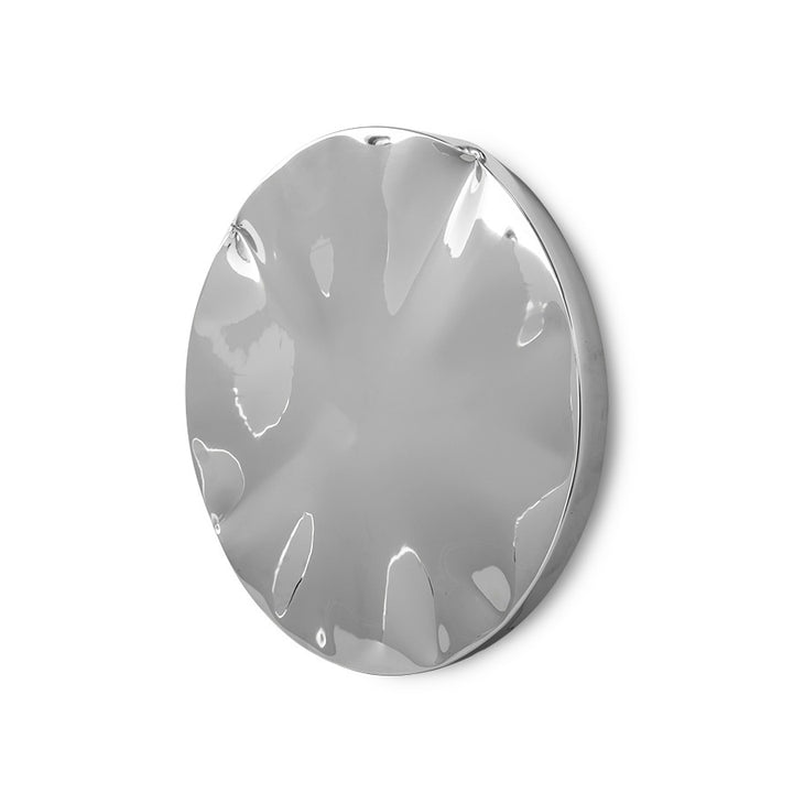 Dent Wandskulptur Chrom – Ø 68 cm Metall-Wandobjekt