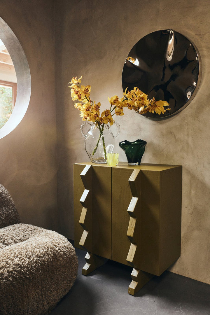 Dent Wandskulptur Chrom – Ø 68 cm Metall-Wandobjekt