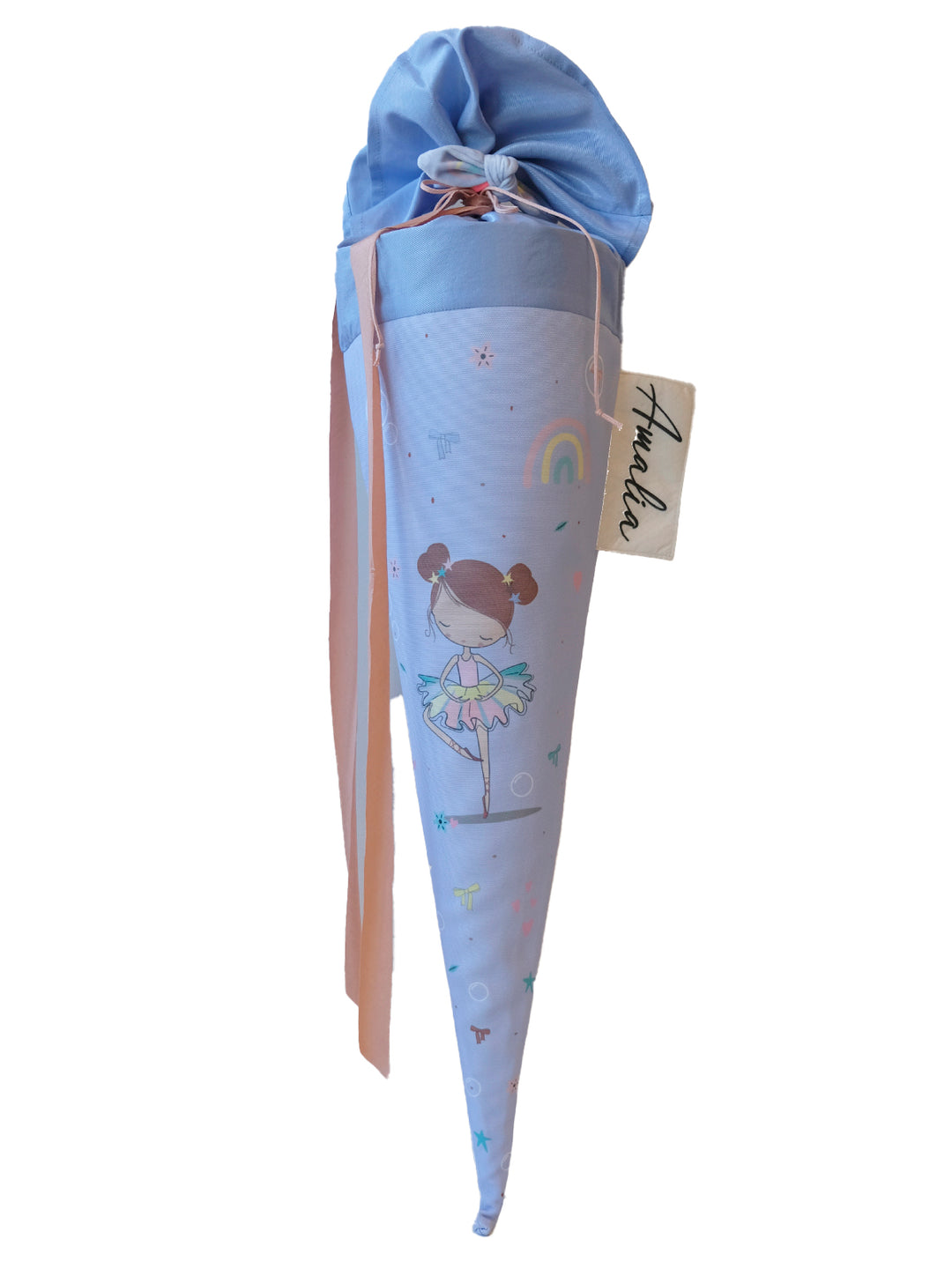 Schultüte Ballerina 70 cm mit Haarschleife