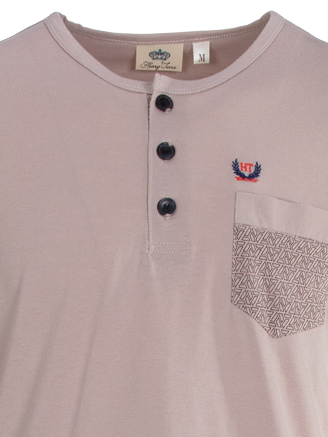 Pyjama Set Langarm - Carlo Henley Fein-Muster-Hose Brusttasche