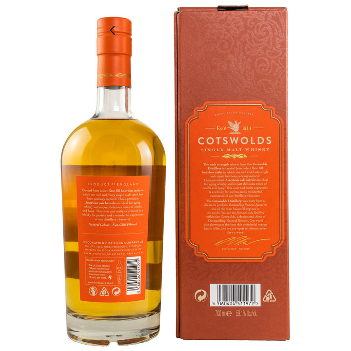 Cotswolds Bourbon Cask Single Malt Whisky Fassstärke