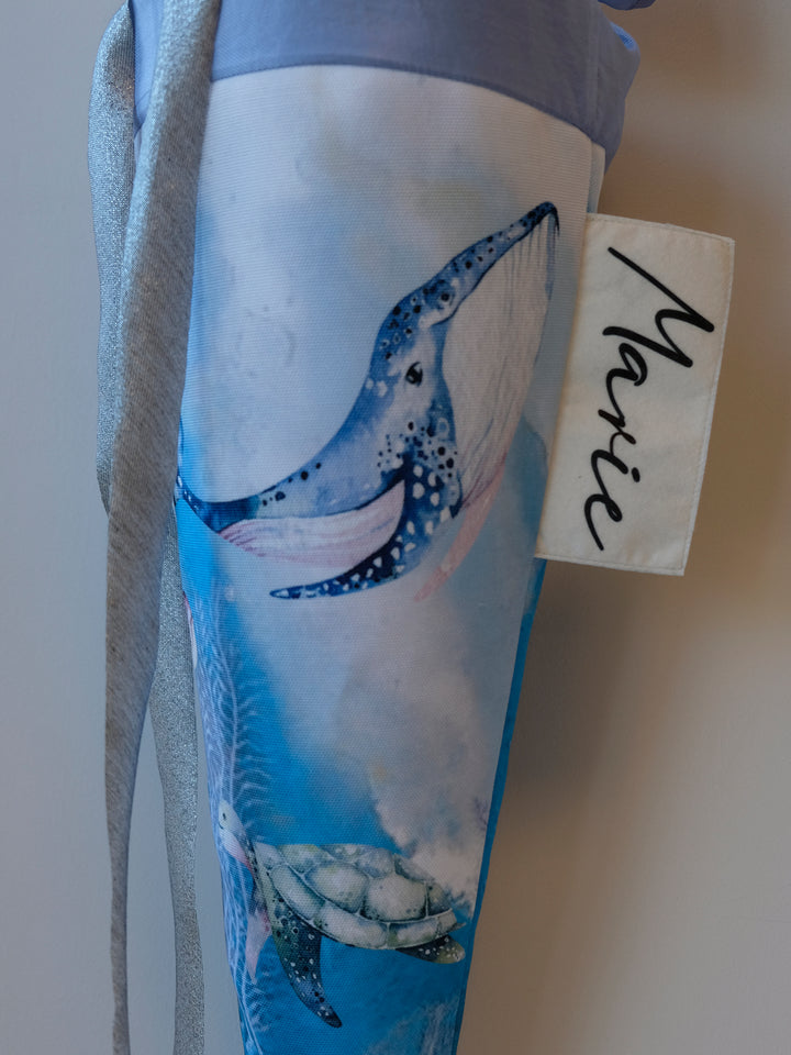 Schultüte Meerestiere 70 cm mit Haarschleife
