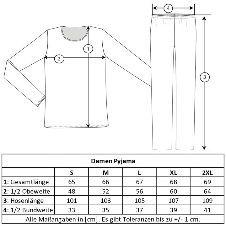 Pyjama Set Langarm - Gestreift