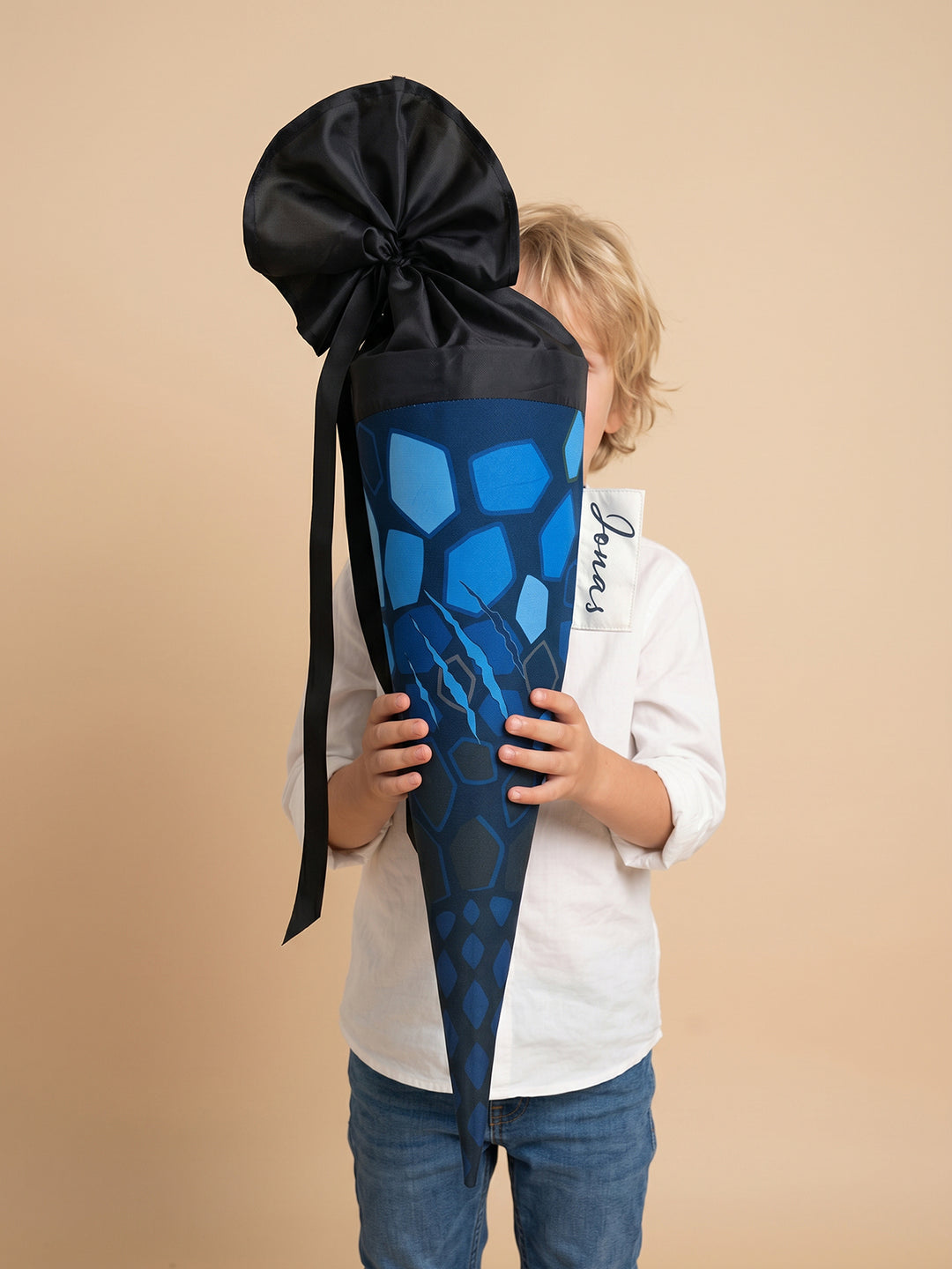 School Cone Dino No. 4 with Superhero Mask
