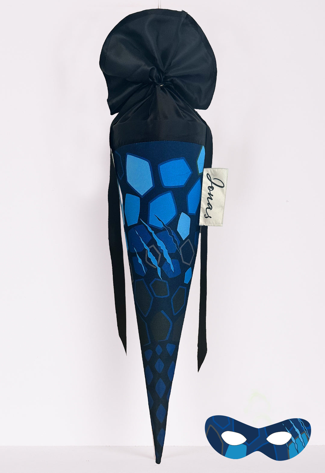 School Cone Dino No. 4 with Superhero Mask