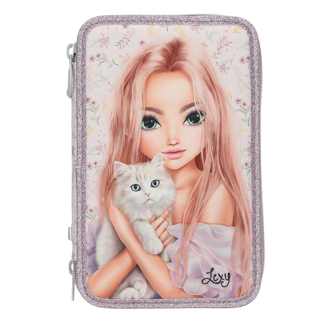 TOPModel Triple Pencil Case Blooming Kitty Cat
