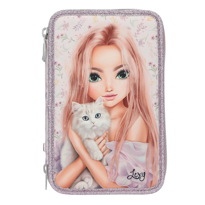 TOPModel Triple Pencil Case Blooming Kitty Cat