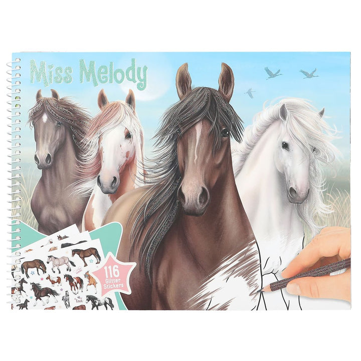 Miss Melody Malbuch Pferdeträume mit Stickern
