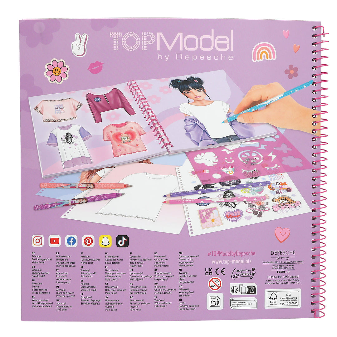 TOPModel Malbuch T-Shirt Designer