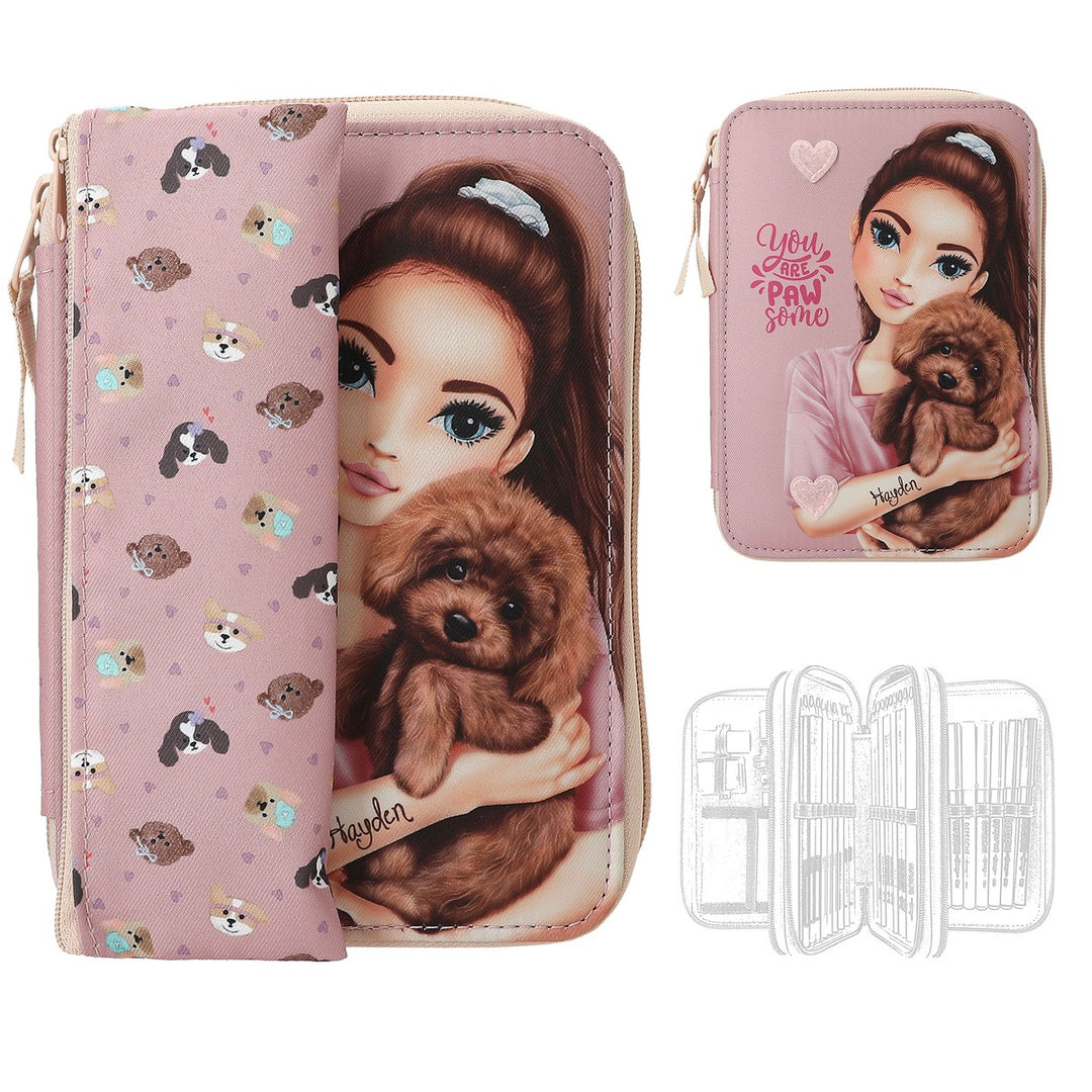 TOPModel Basic Duo Pencil Case Dog KITTY and DOGGY