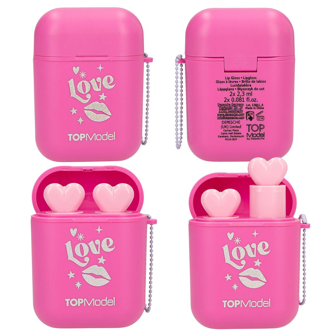 TOPModel Lipgloss Set Beauty And Me im Kopfhörer Case