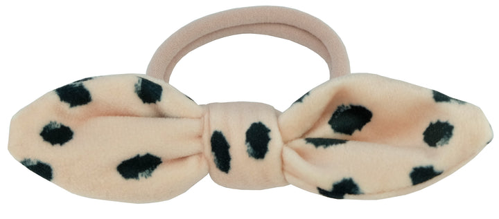 Hair bow Milly black cream spotted