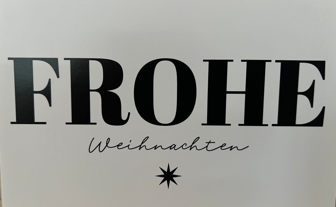 coopz Weihnachtskarte- Frohe Weihnachten weiß/ schwarz