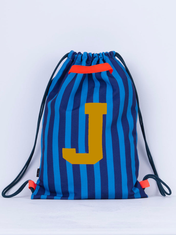 Letterbag Stripe azur/dunkelblau