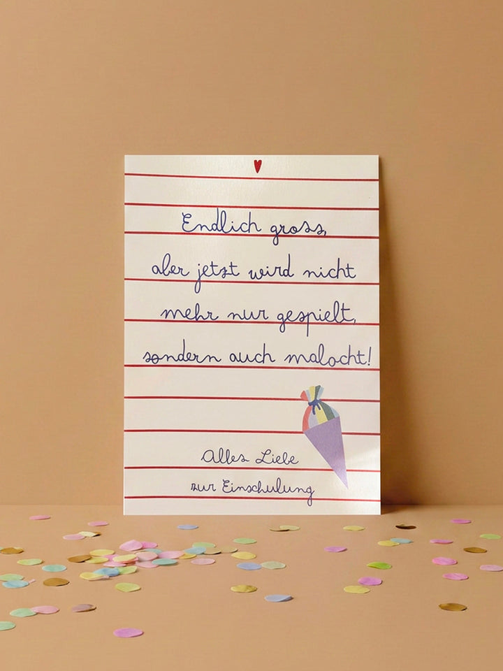 coopz Einschulungskarte- „Endlich groß”