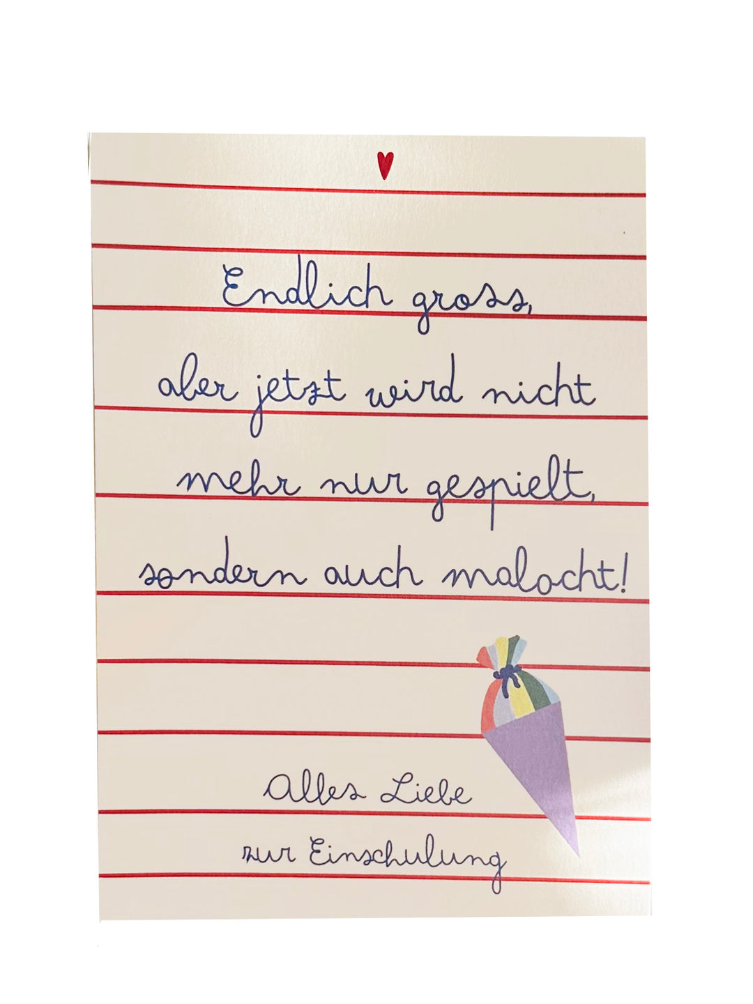 coopz Einschulungskarte- „Endlich groß”