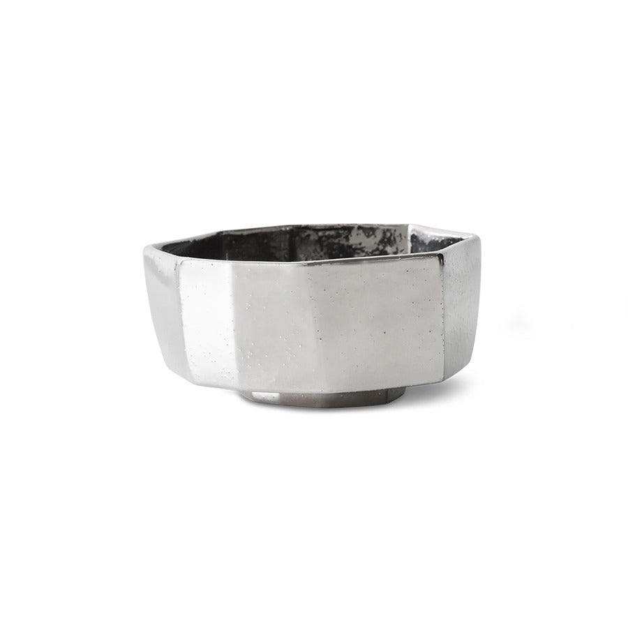 Chrome Bowl Mid – Keramikschale mit Chromglasur, mittelgroß