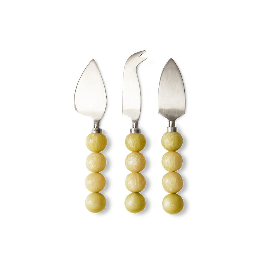 Käsemesser-Set Lemon – 3-teiliges Set mit Kunststoffgriff