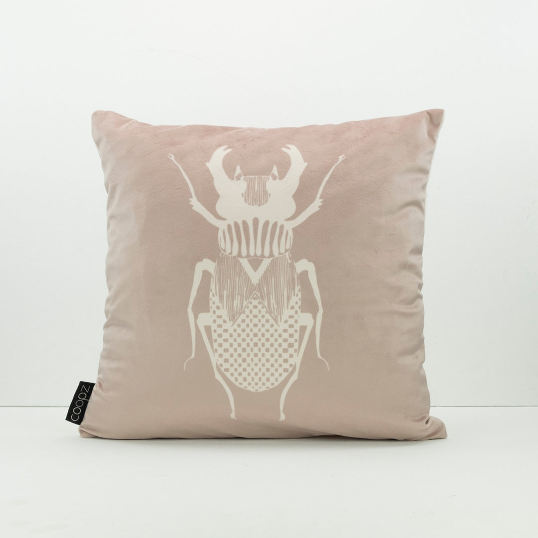 Cushion Cover Stag Beetle Graphic Velvet Make up