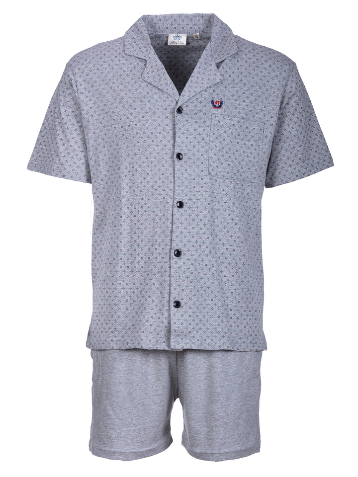 grau mit dunklen gößeren Knöpfen