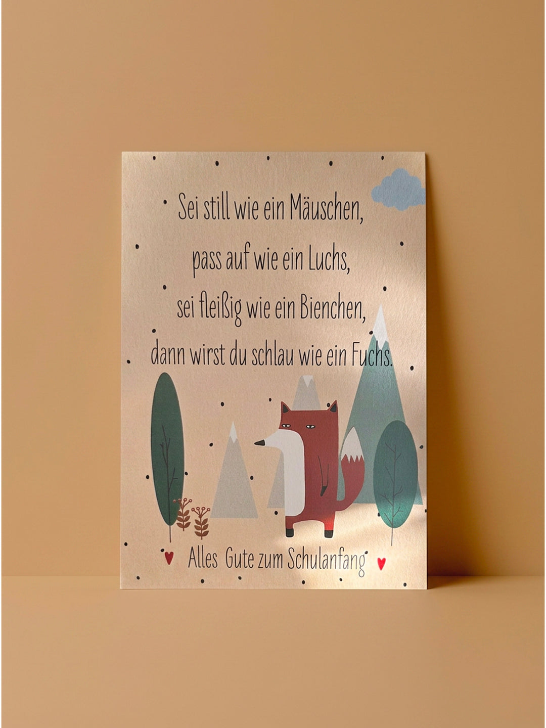 coopz Einschulungskarte- Fuchs &amp; Spruch