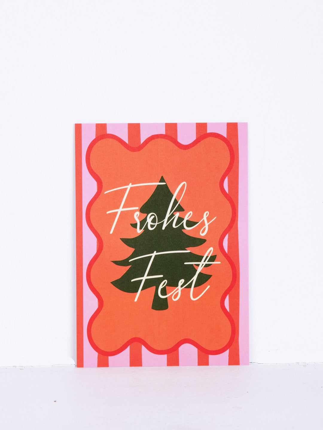 coopz Weihnachtskarte- Weihnachtsbaum orange/ rot