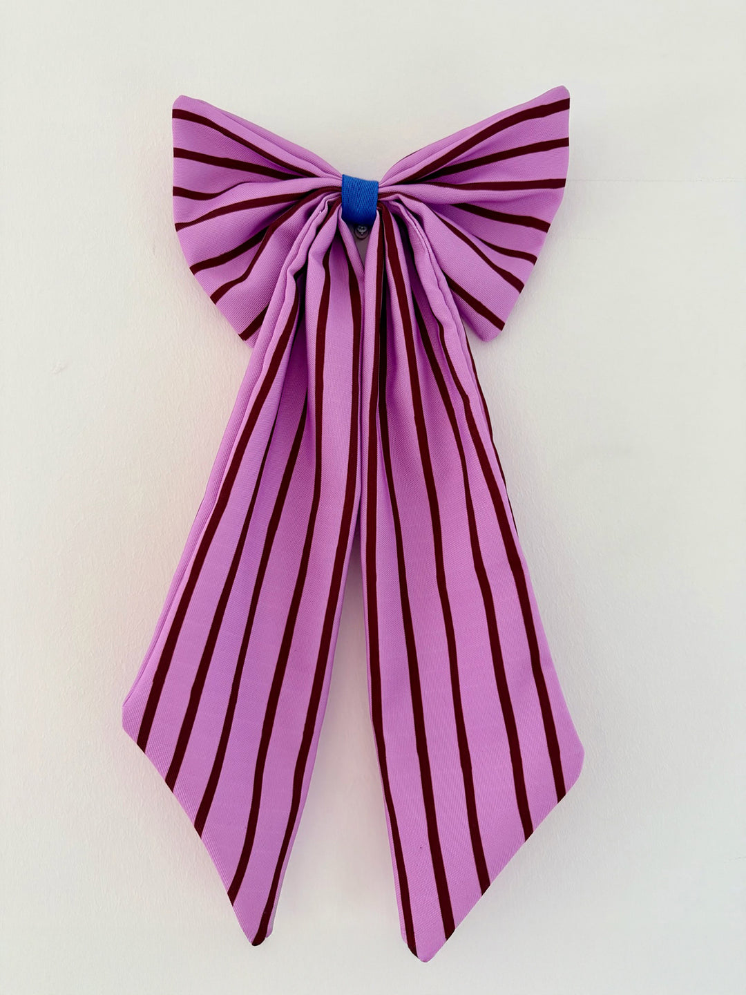 Weihnachtsschmuck Schleife lila/ bordeaux schmal gestreift