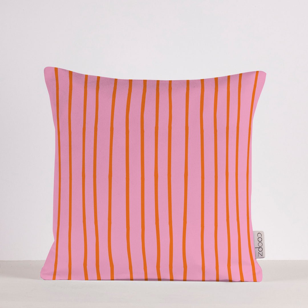 Kissenbezug Streifen schmal pink/orange