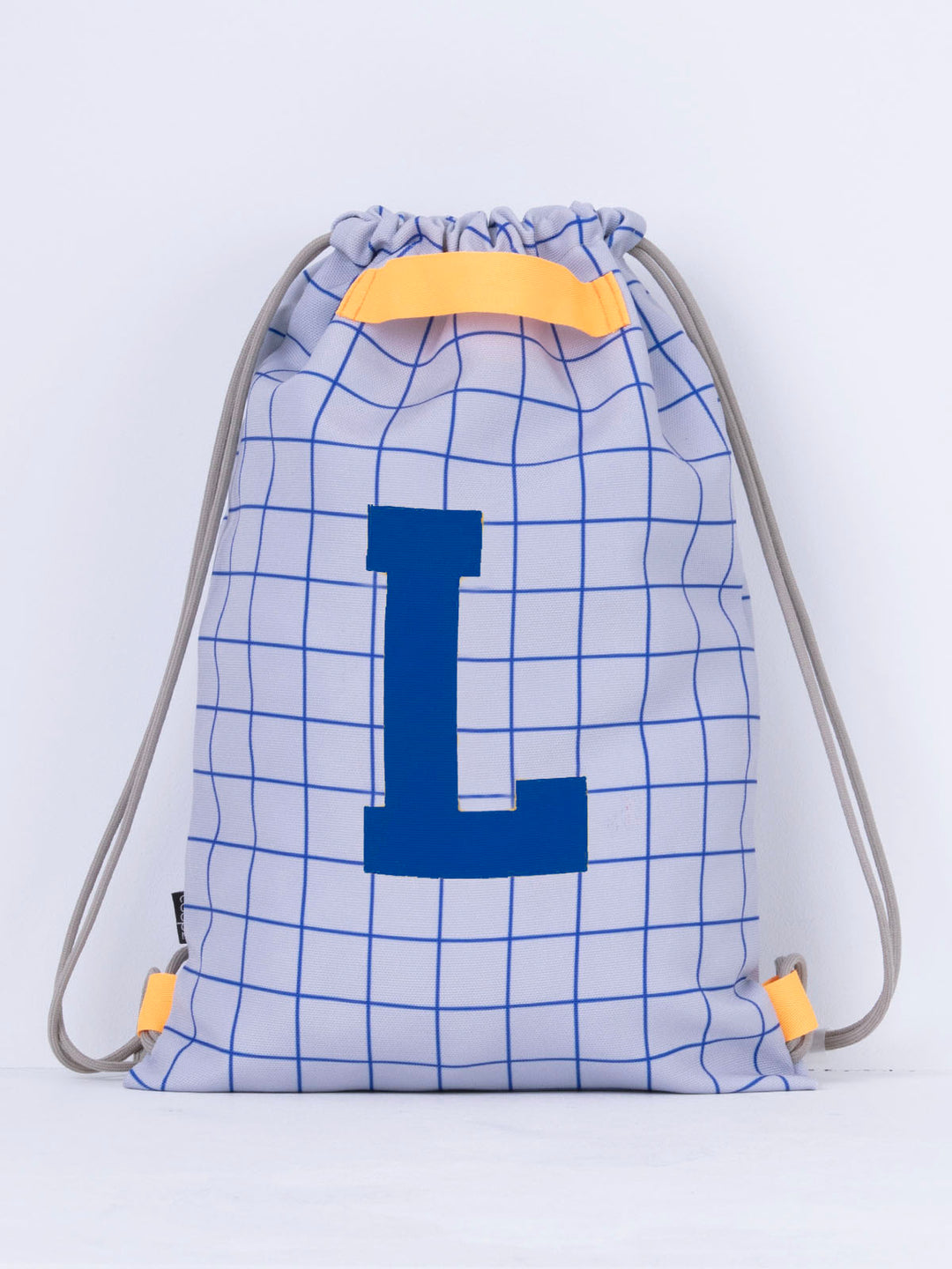 Letterbag Karo grau/blau