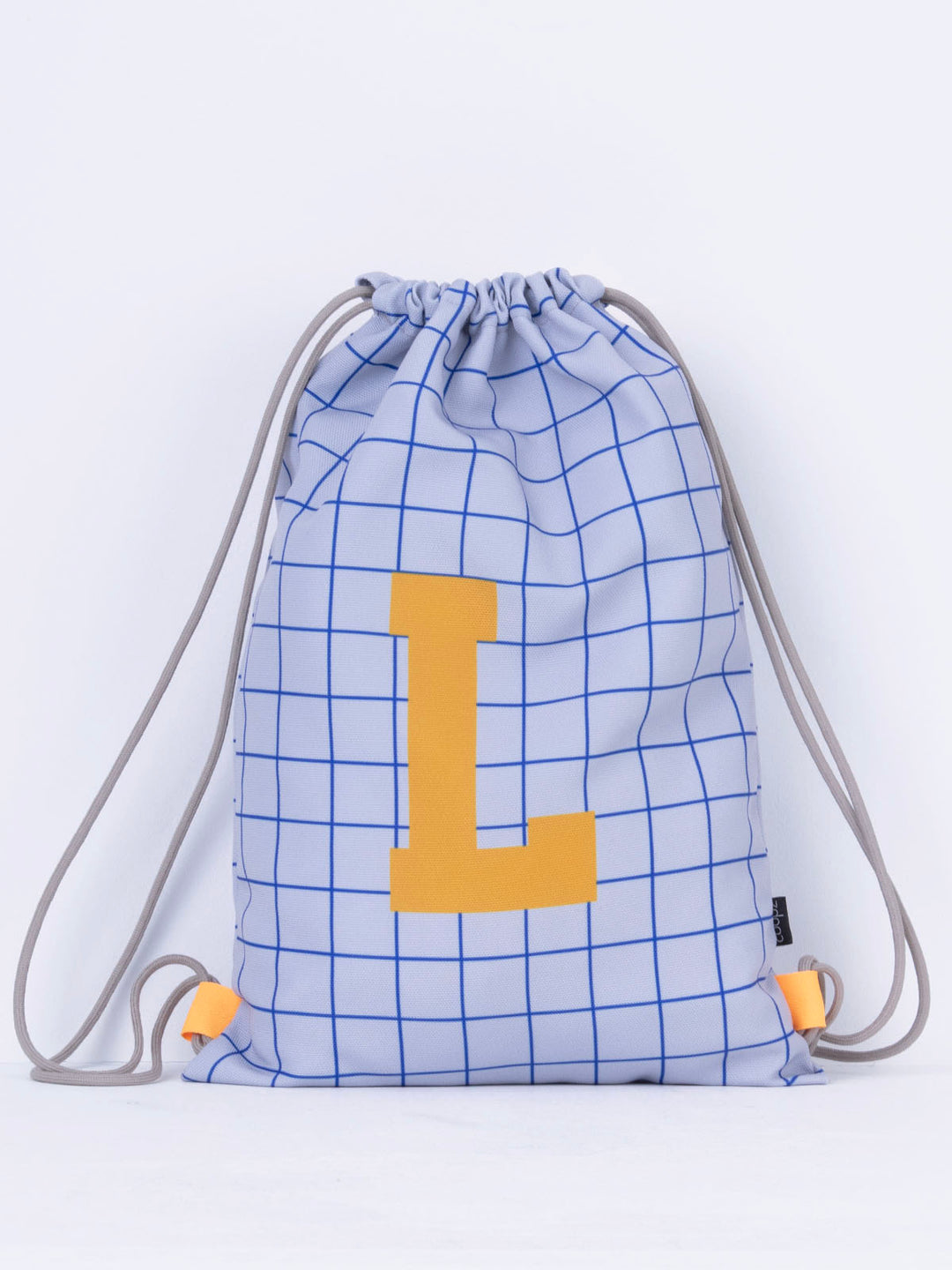 Letterbag Karo grau/blau