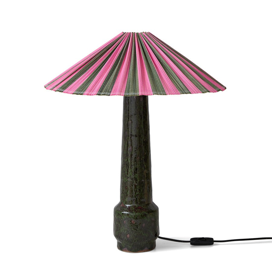 Plissee Lampenschirm Camellia – Bambus, Ø 44 cm