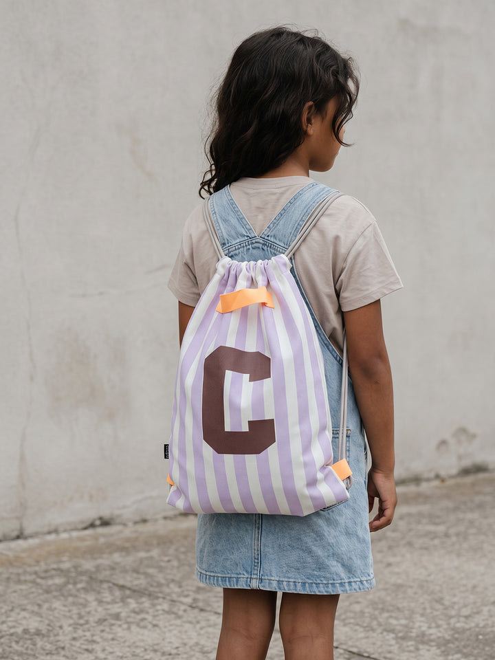 Letterbag Stripe flieder/creme