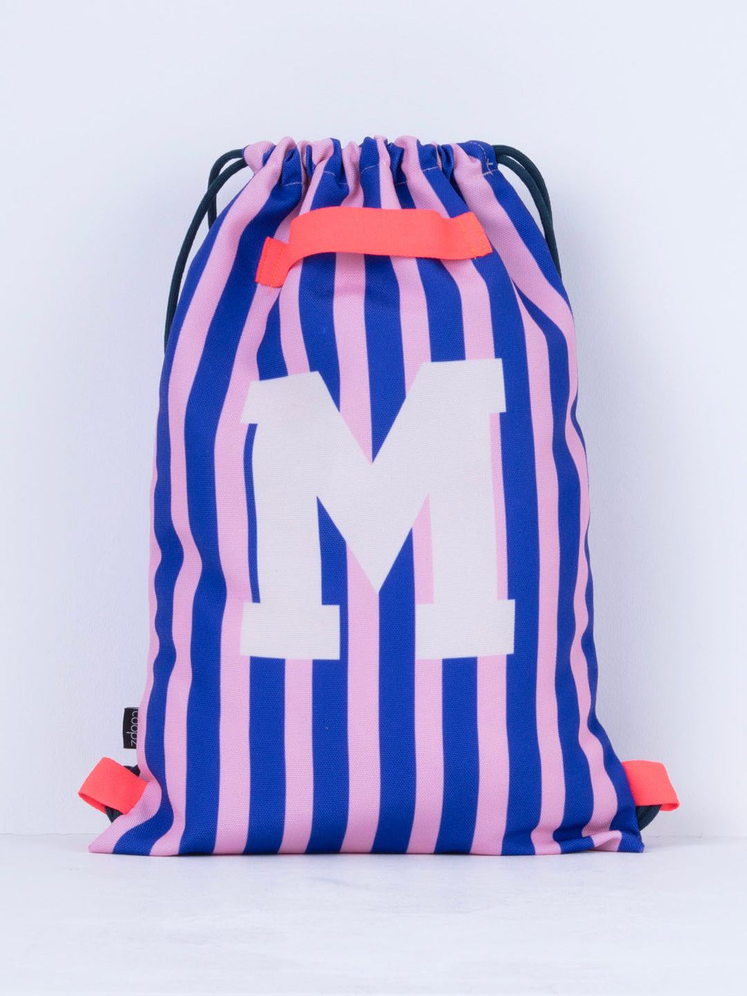 Letterbag Stripe rosa/blau