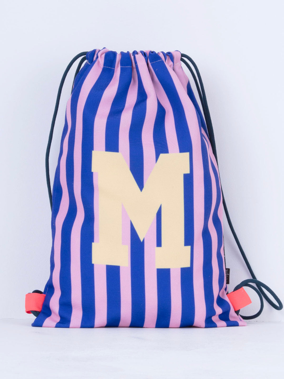 Letterbag Stripe rosa/blau