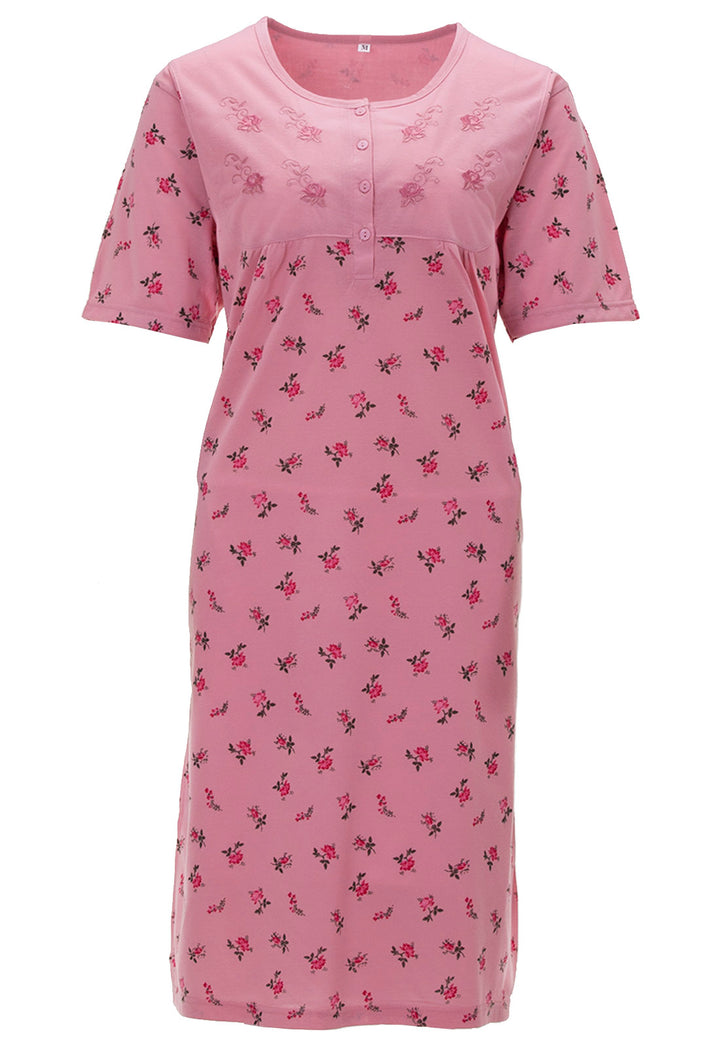 Nightgown short sleeve - stem rose