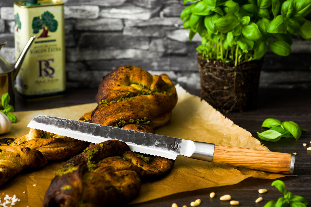 Forged Olive bread knife