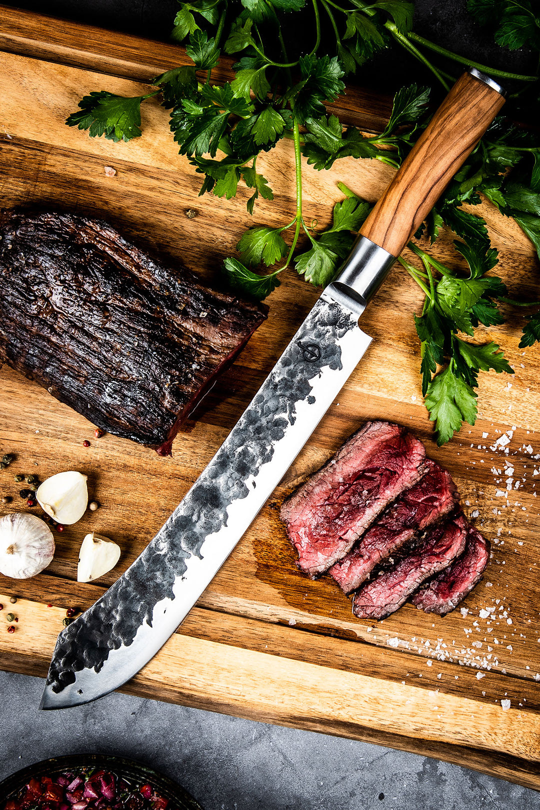 Forged Olive butcher knife