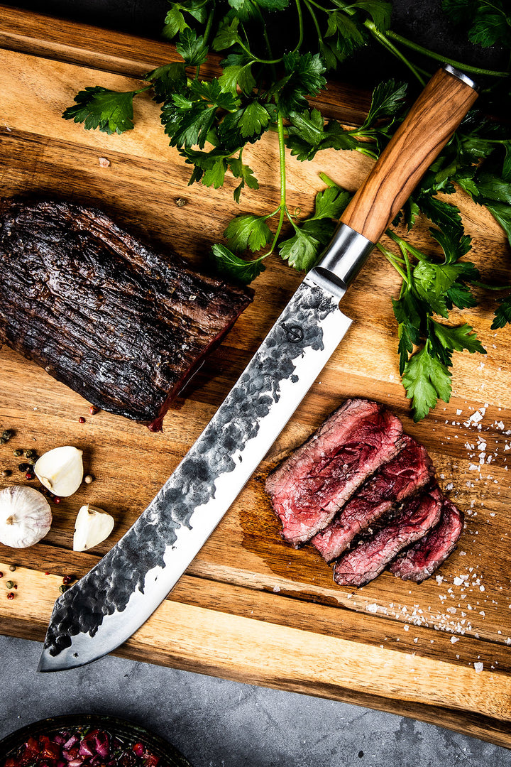 Forged Olive butcher knife