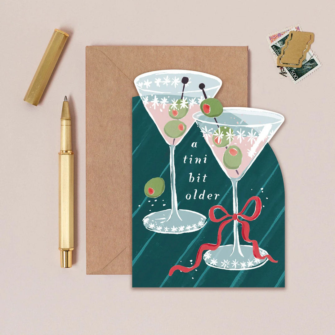 Klappkarte Tini Bit Older Martini Birthday Card