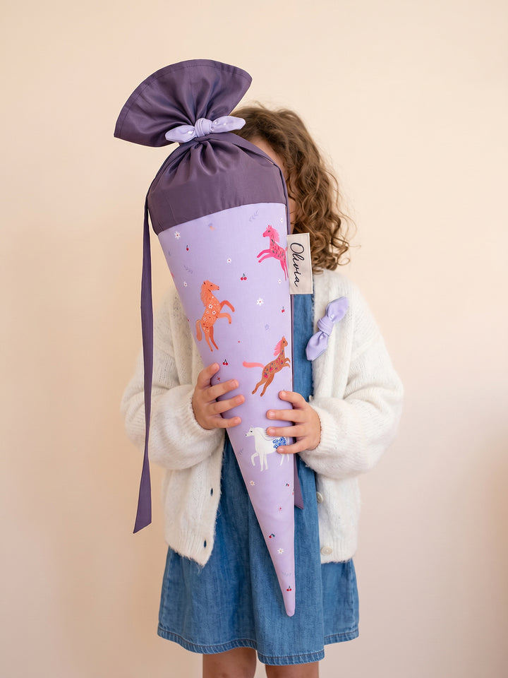 Schultüte Pferd Nr. 1 mit Haarschleife