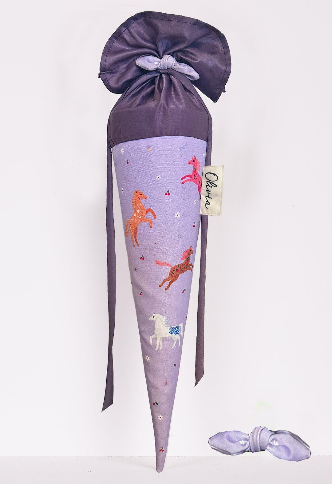 Schultüte Pferd Nr. 1 mit Haarschleife