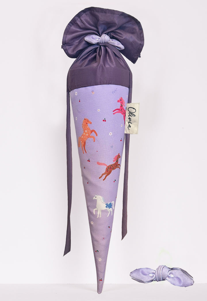 Schultüte Pferd Nr. 1 mit Haarschleife