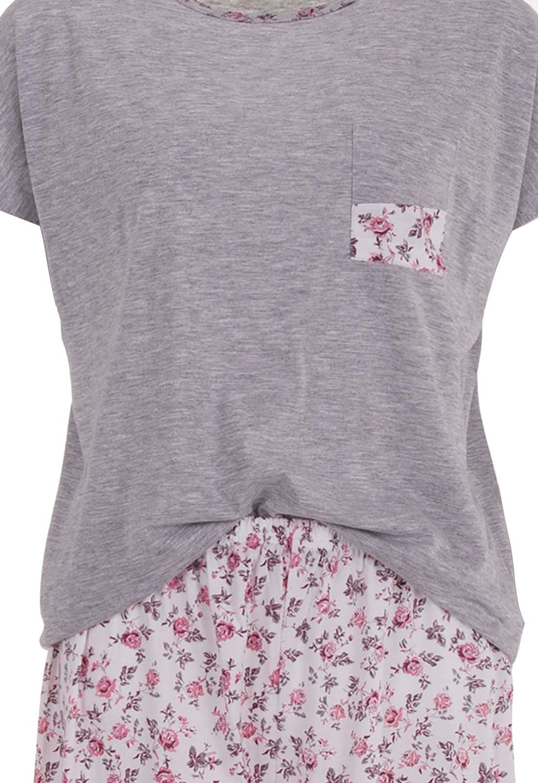 Pajama Set Capri - Gray Rose