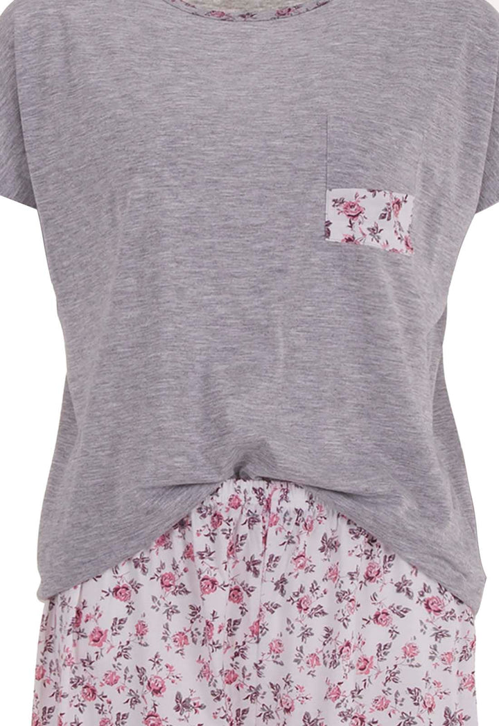 Pajama Set Capri - Gray Rose