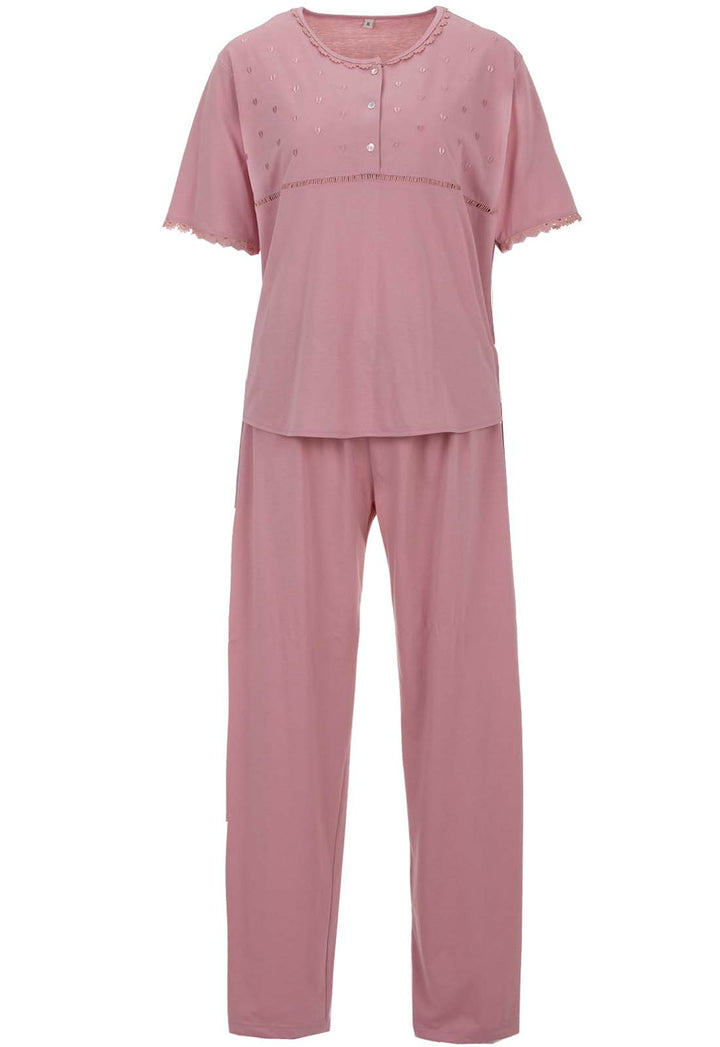 Pajama Set Short Sleeve - Lace Heart