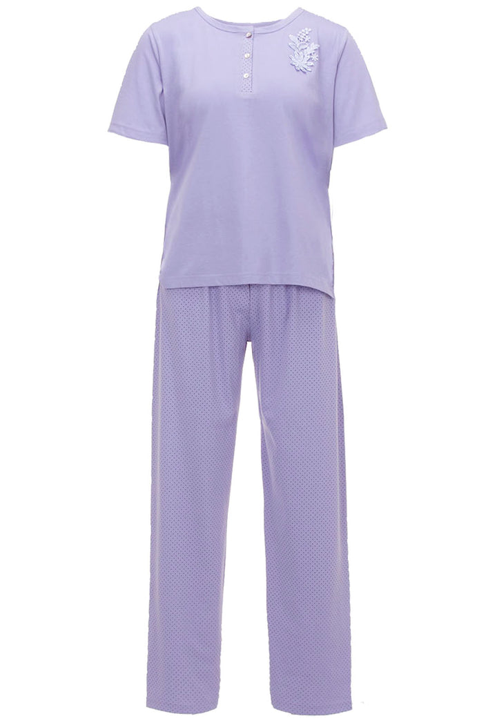 Pyjama Set Kurzarm - Uni Punkte